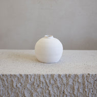 Rounded porcelain bud vase